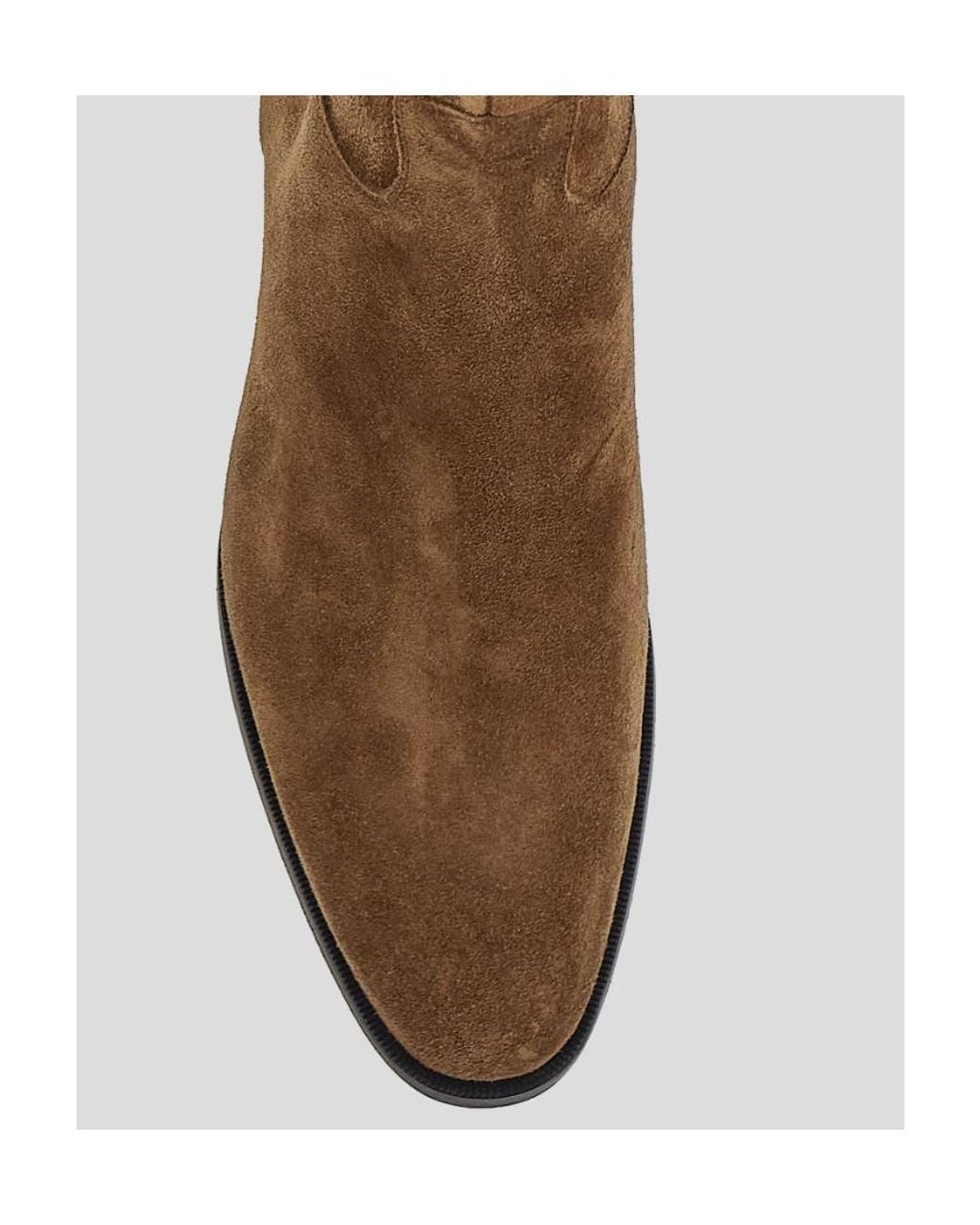 Céline Brown Back Buckle Zipped Isaac Boot for men