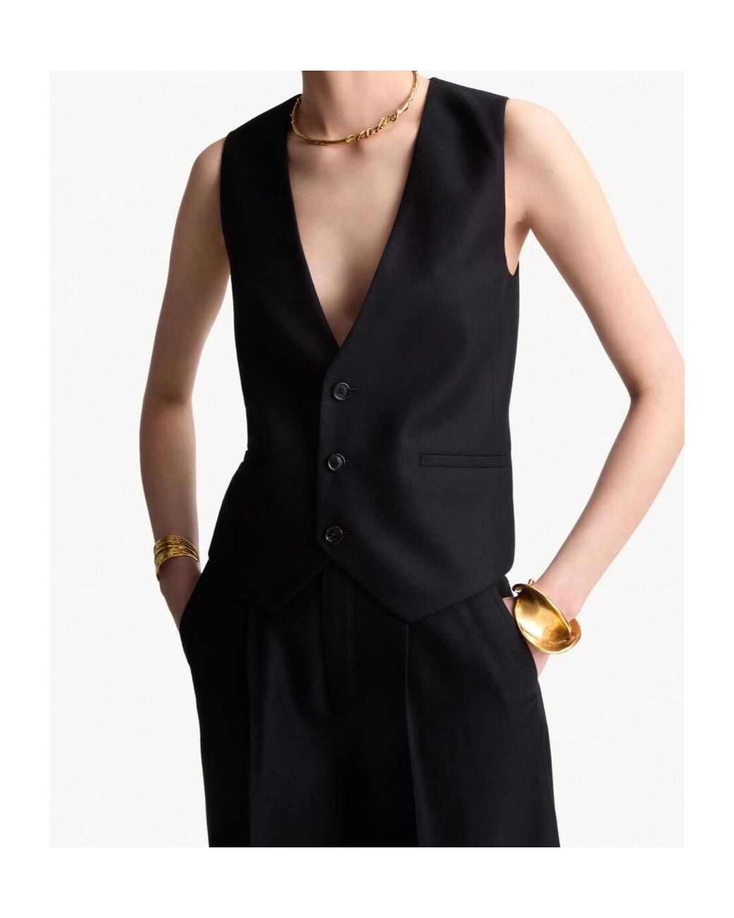 Saint Laurent Black Vest
