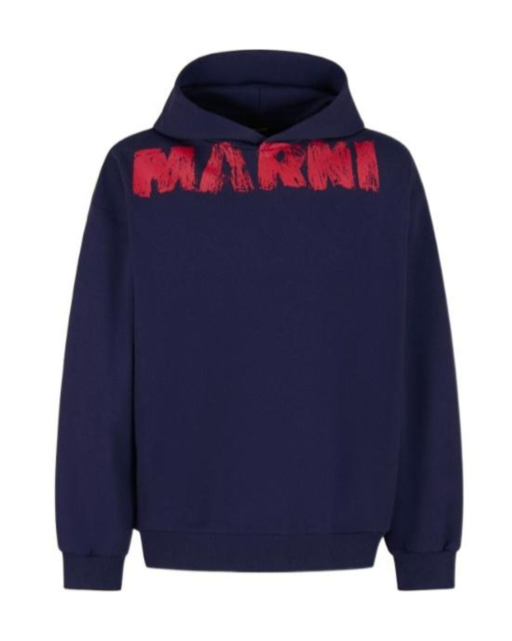 Marni Blue Logo Printed Hoodie for men
