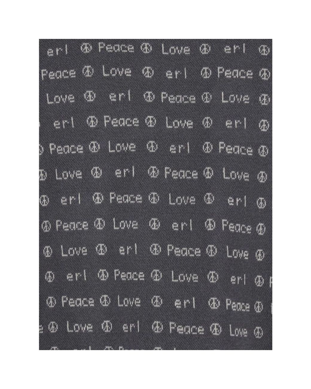 ERL Gray Jacquard Logo Knitted Top for men