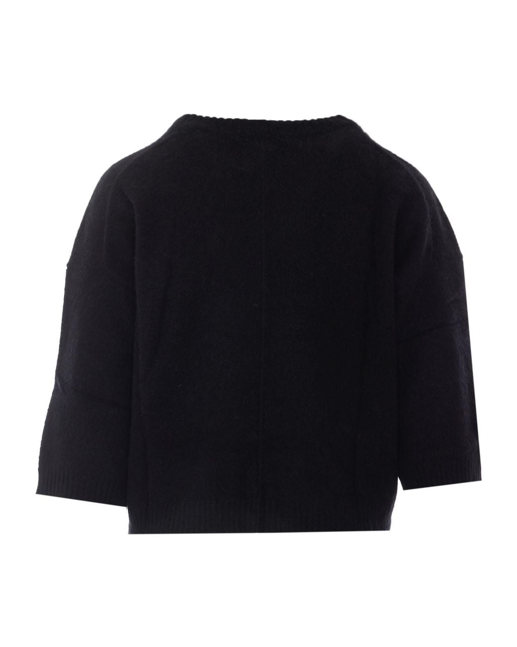 Loulou de Saison Black Azali Short-Sleeve Knitted Top