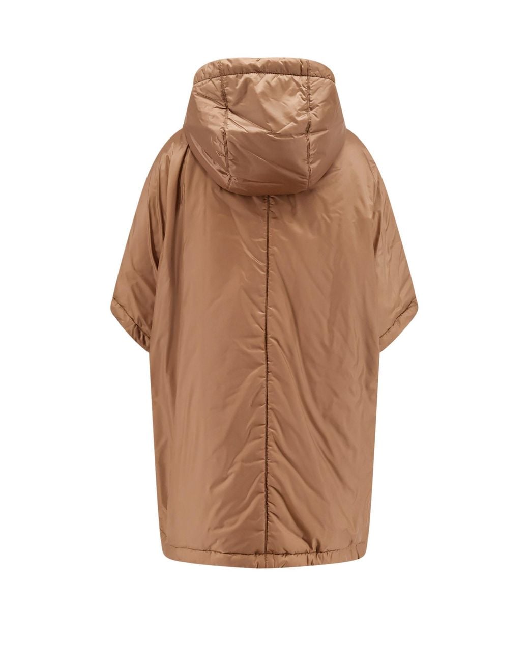 Max Mara Brown The Cube Greenci Zip-Up Padded Cape