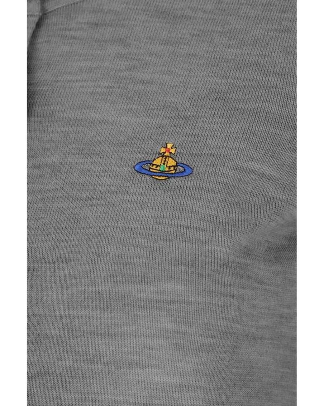Vivienne Westwood Gray Orb Button Cardigan