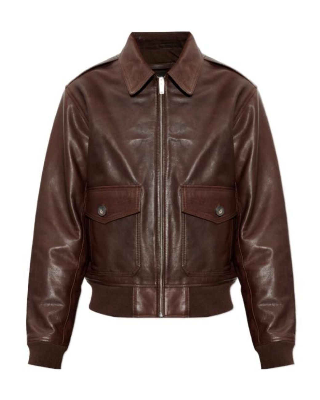 A.P.C. Brown Gael Zip-Up Jacket for men