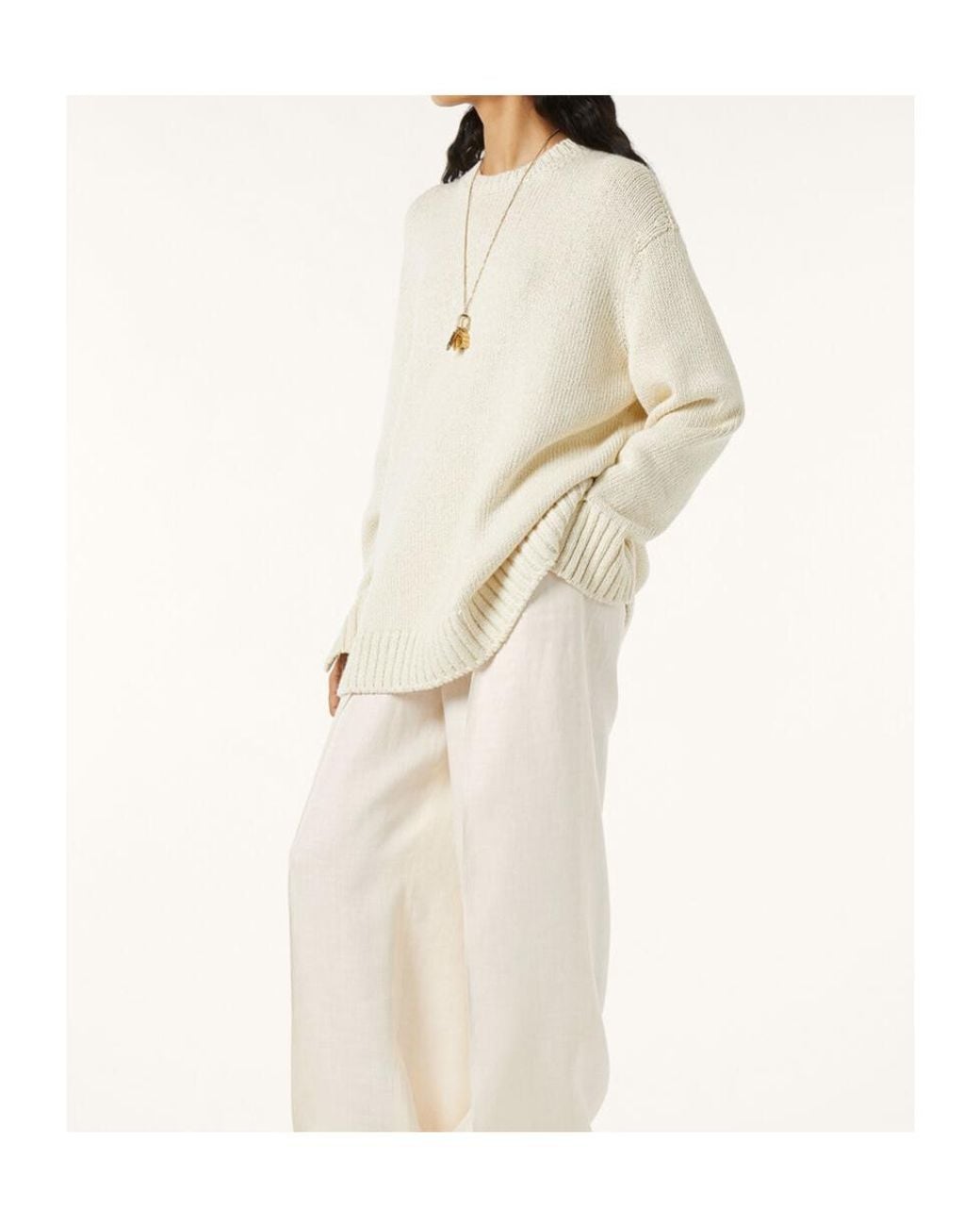 Loro Piana White Crewneck Jumper