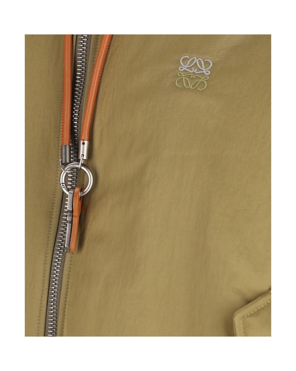 Loewe Green Hooded Bomber Jacket for men