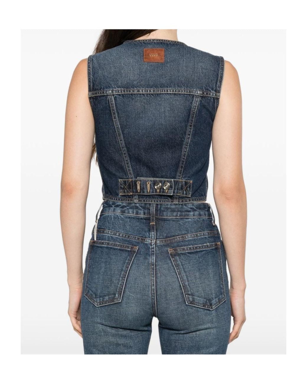 Liu Jo Blue X Elodie V-Neck Denim Jacket