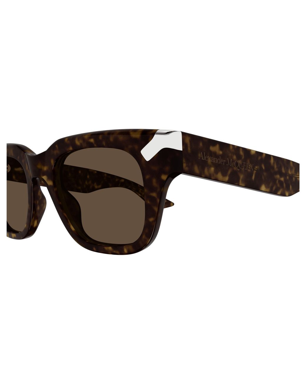 McQueen White Eyewear Rectangle Frame Sunglasses for men