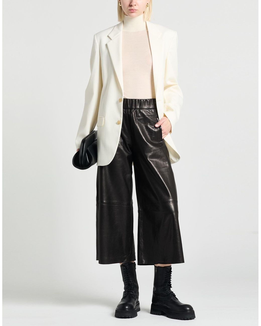 MM6 by Maison Margiela White Slim Fit Single-Breasted Blazer
