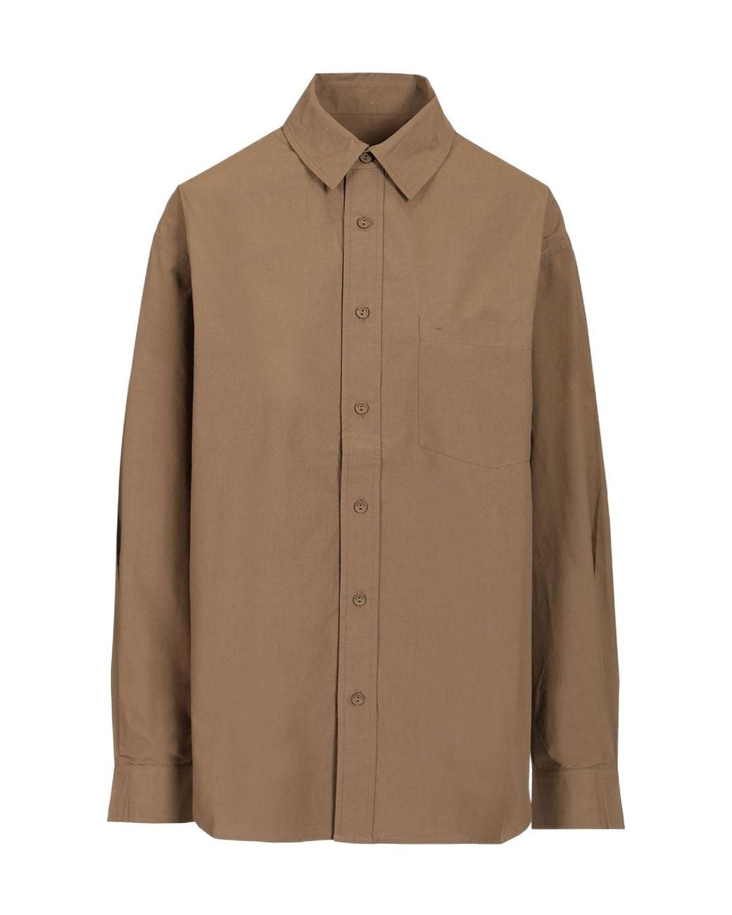 Matteau Brown Relaxed Oversized Shirt