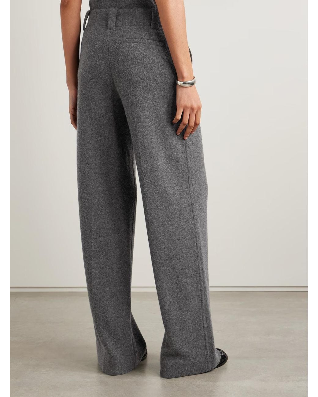 Proenza Schouler Gray Wide-Leg Casual Pants