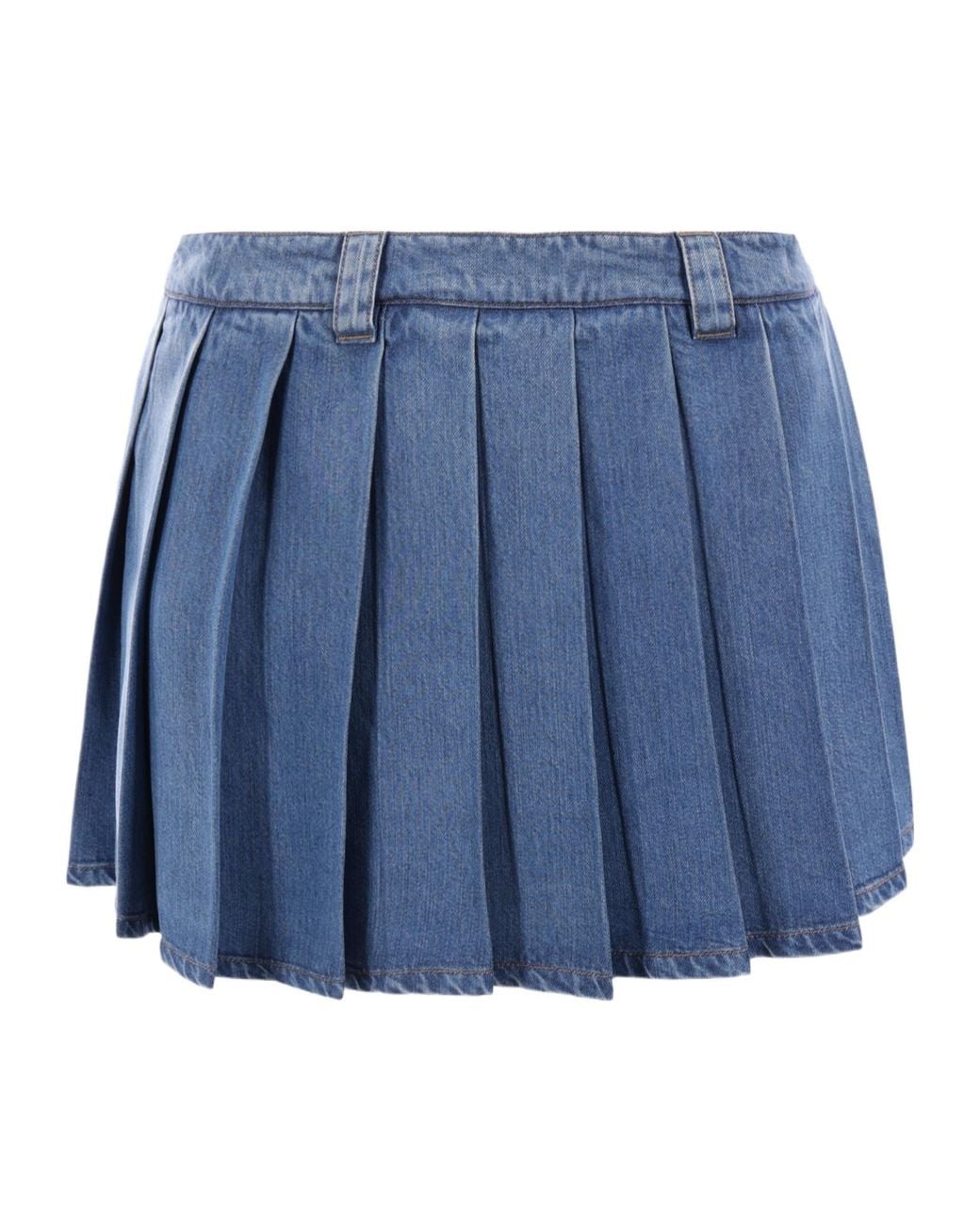 Miu Miu Blue Denim Mini Skirt