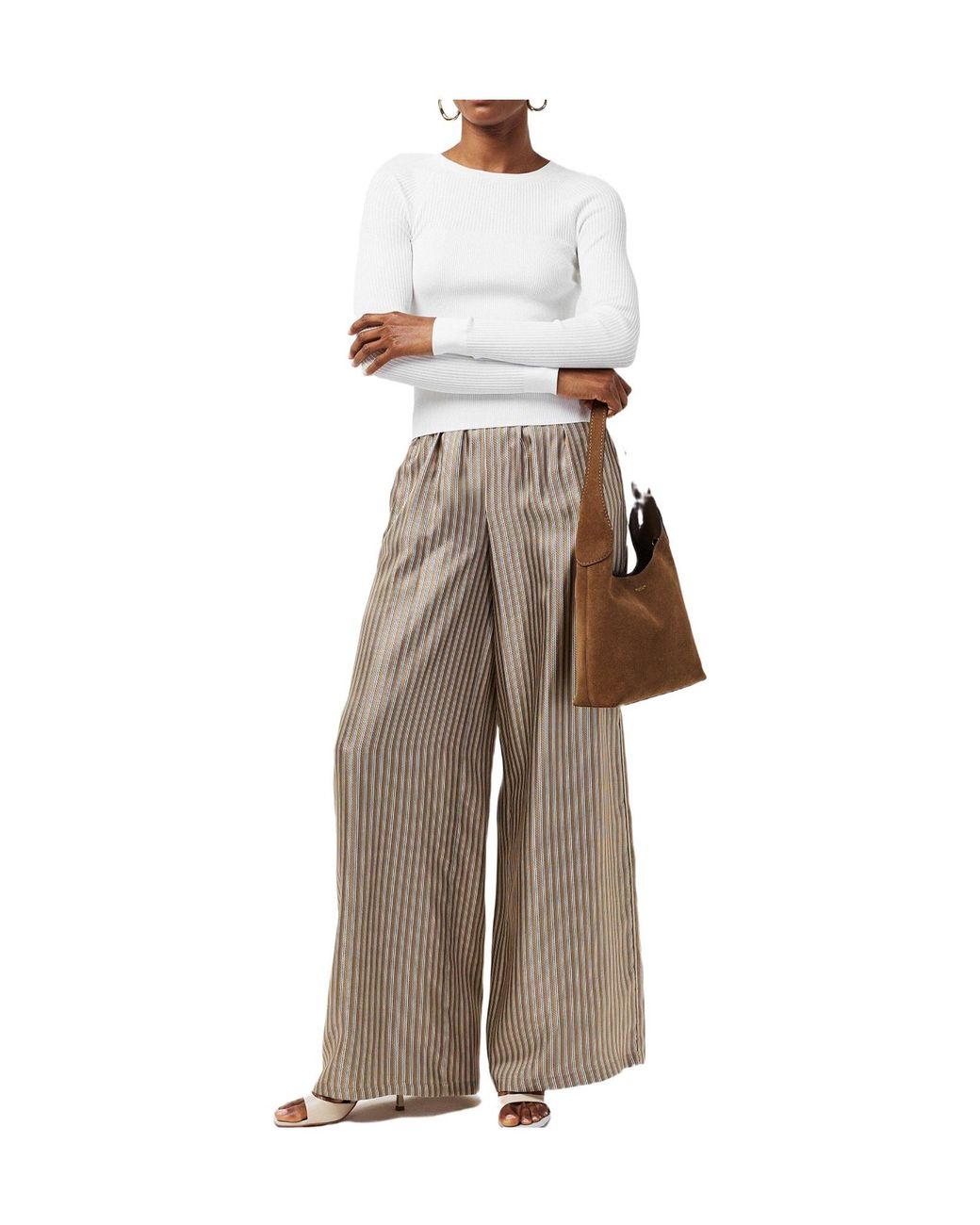 Max Mara White Long-Sleeved Knit Sweater