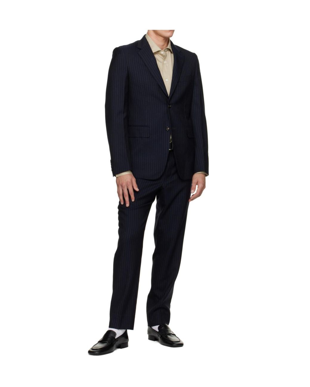 Comme des Garçons Blue Casual Trousers With Belt Loops for men