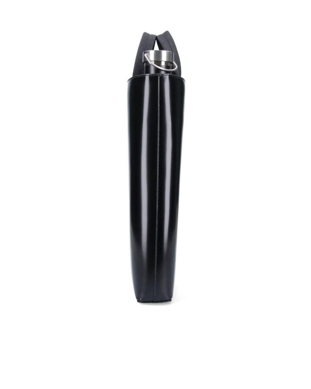 Prada Black Logo Printed Top Handle Bag for men
