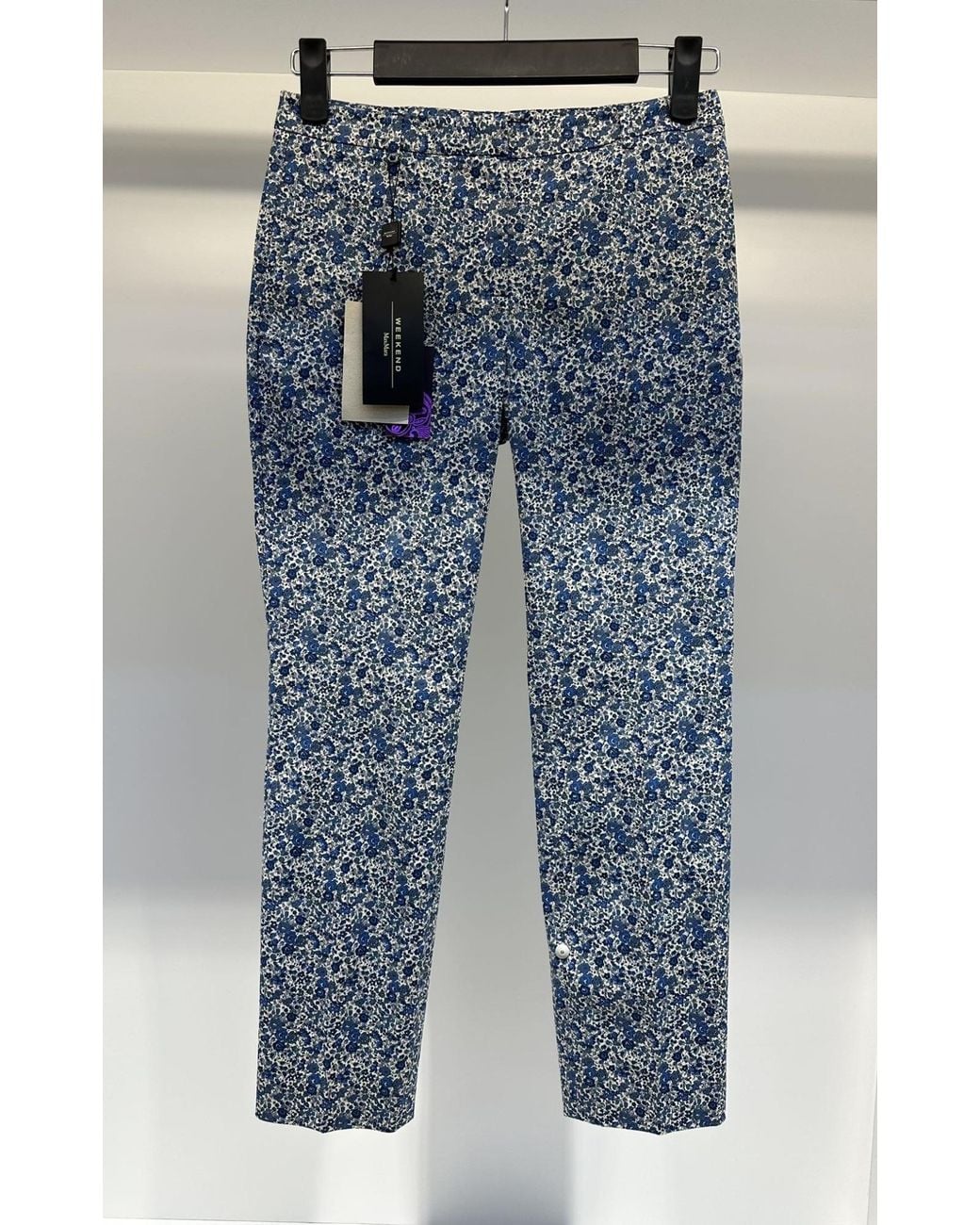 Weekend by Maxmara Blue Flower Casual Pants