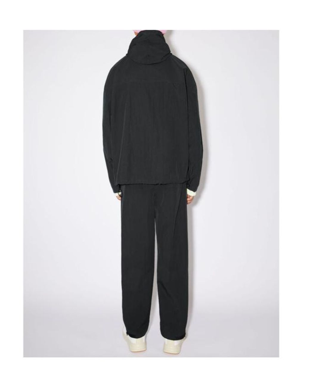 Acne Black Face-Patch Hooded Jacket for men