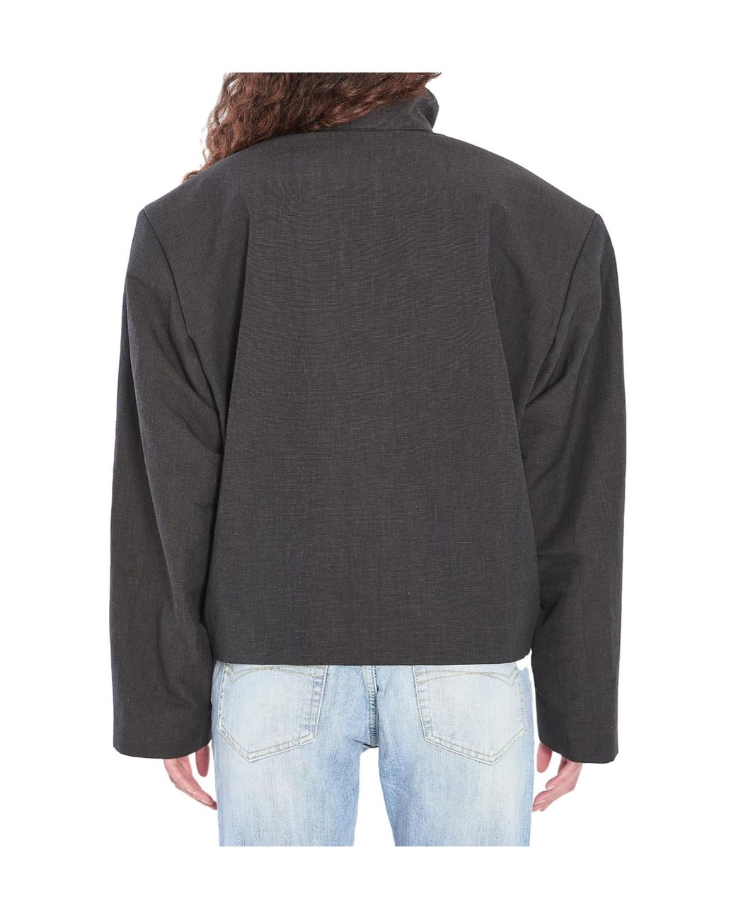 Balenciaga Black High-Neck Zipped Jacket