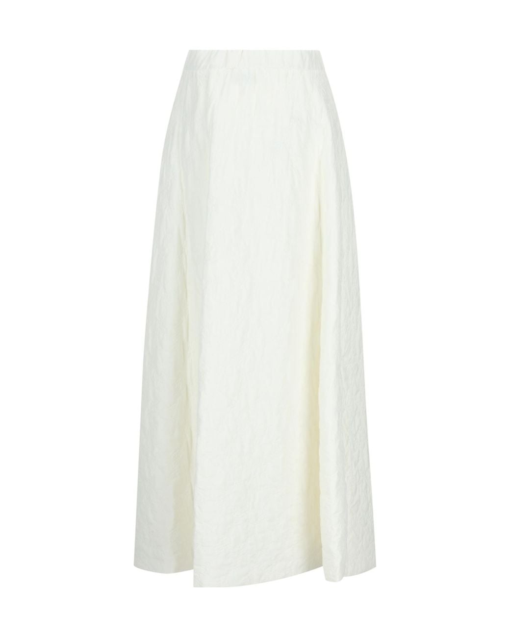 Herno White Drawstring Waist Maxi Skirt