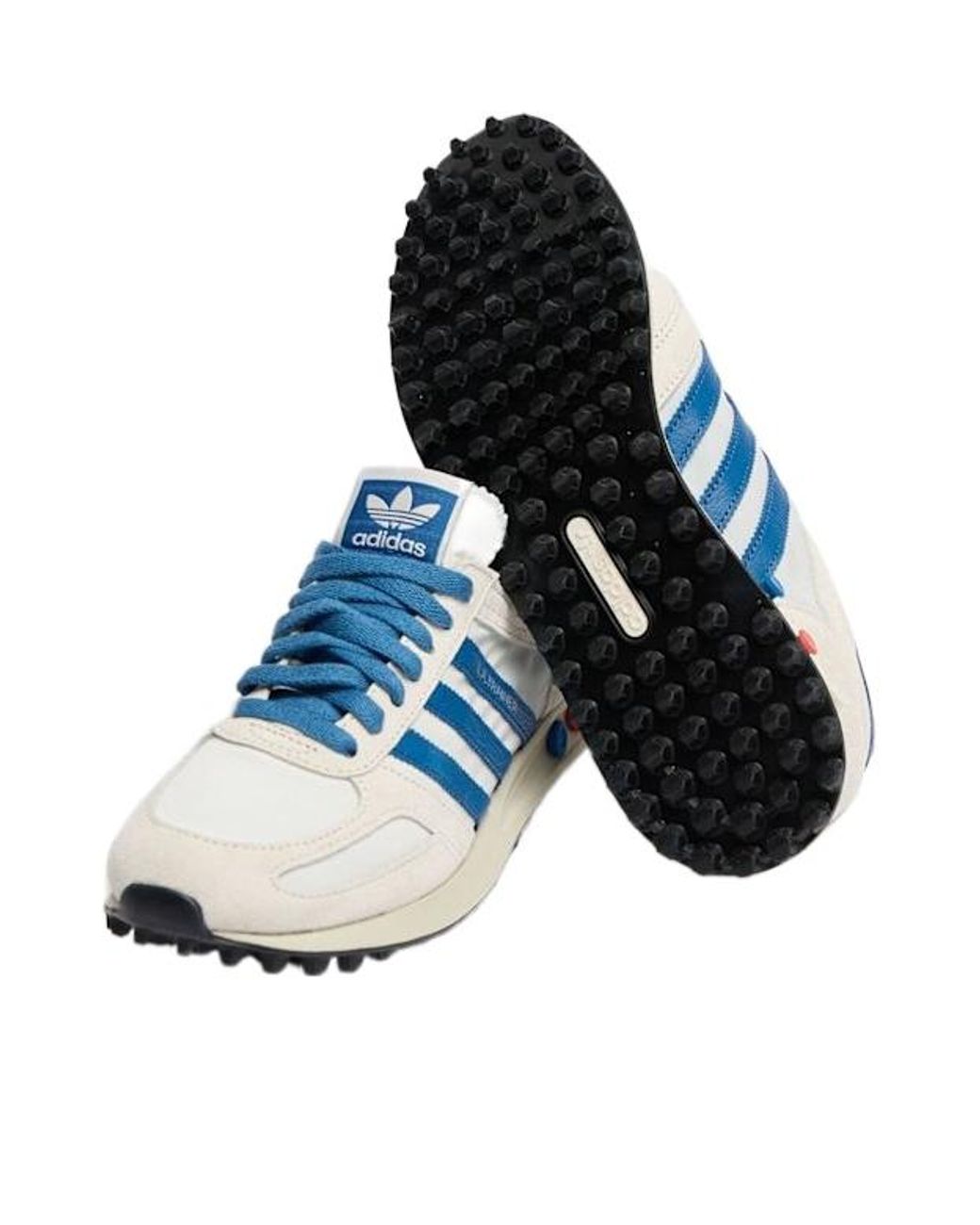 Adidas Originals Blue Suedepaneled Sneakers