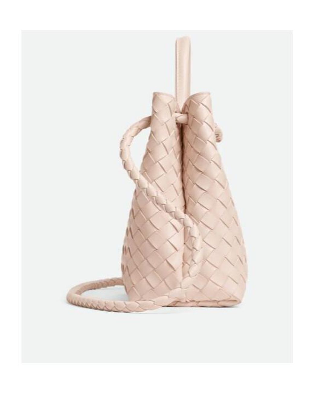 Bottega Veneta Pink Andiamo Medium Shoulder Bag
