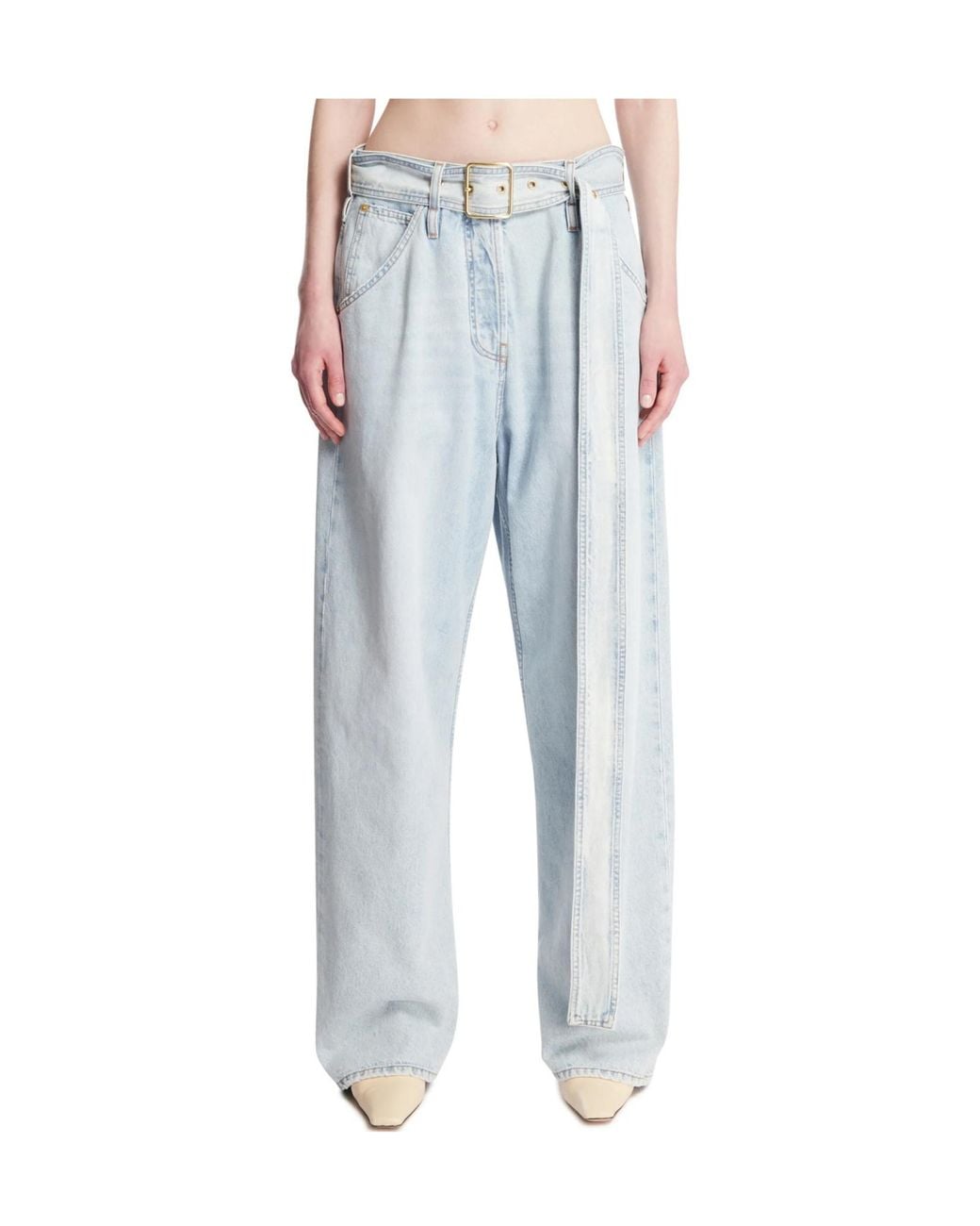 DARKPARK Blue Dalila Belted Relaxed Jeans