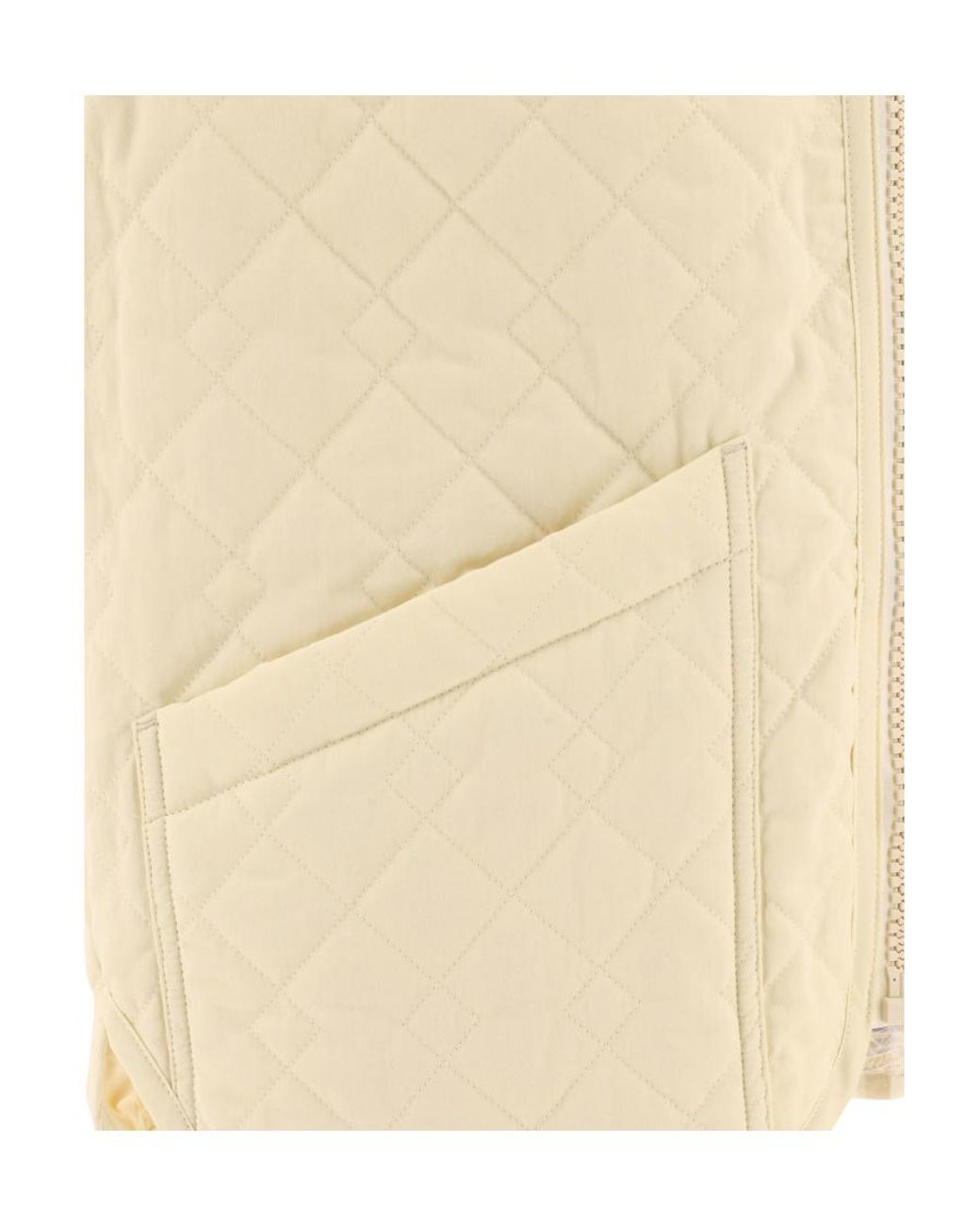 A.P.C. Natural Quilted Zipped Vest for men