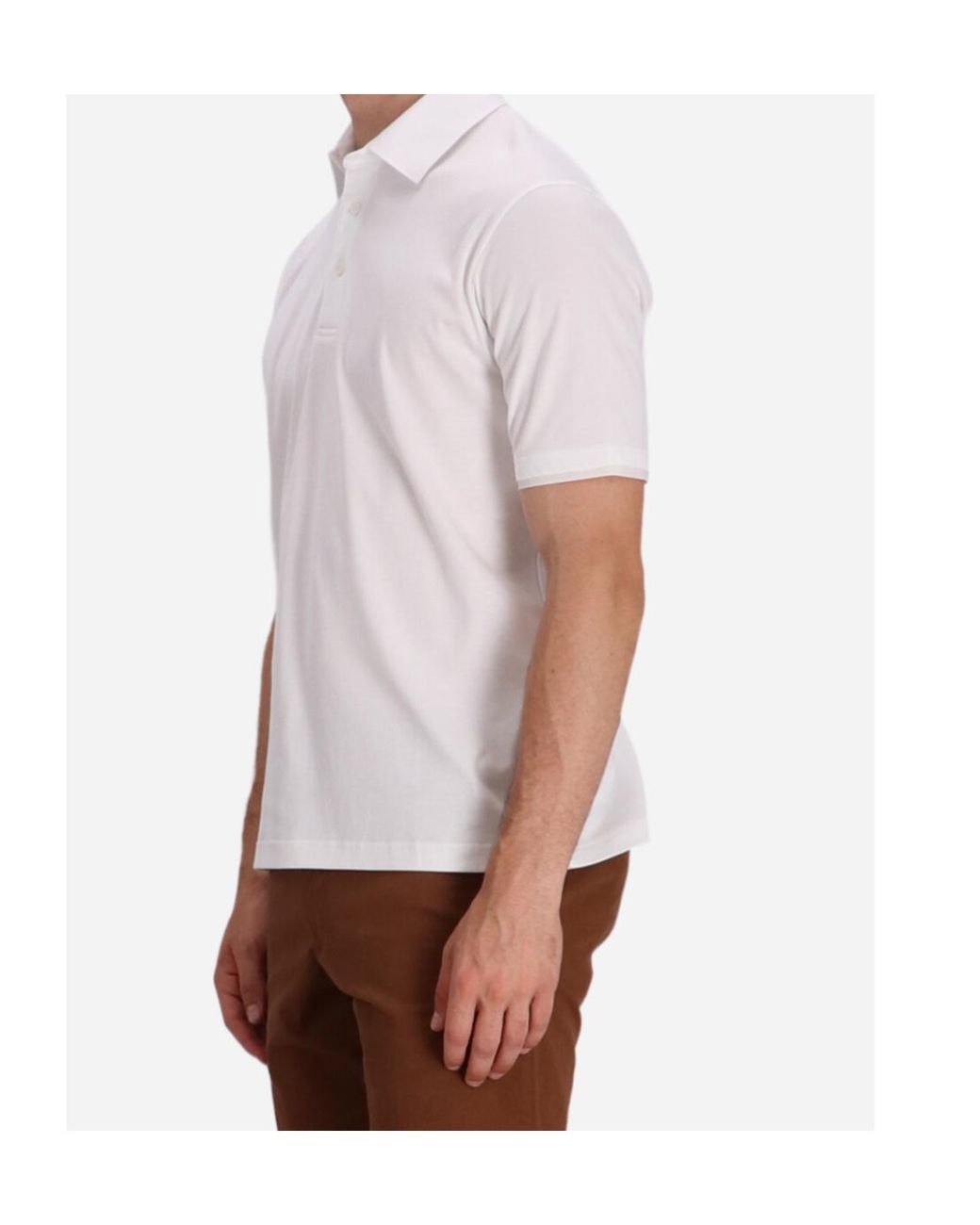 Herno White Cotton Polo Shirt for men