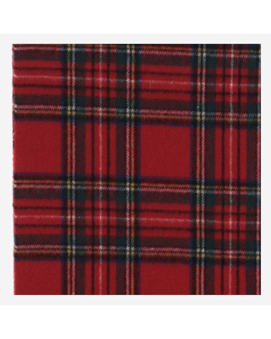 Polo Ralph Lauren Red Tartan Fringed Scarf for men