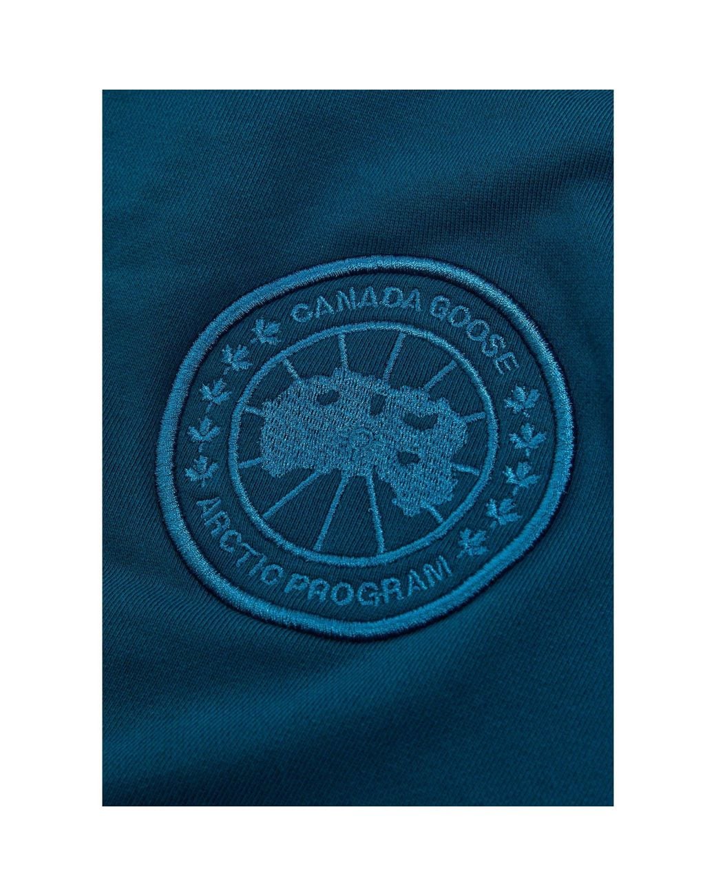 Canada Goose Blue Mid-Weight Pure Cotton Hoodie for men