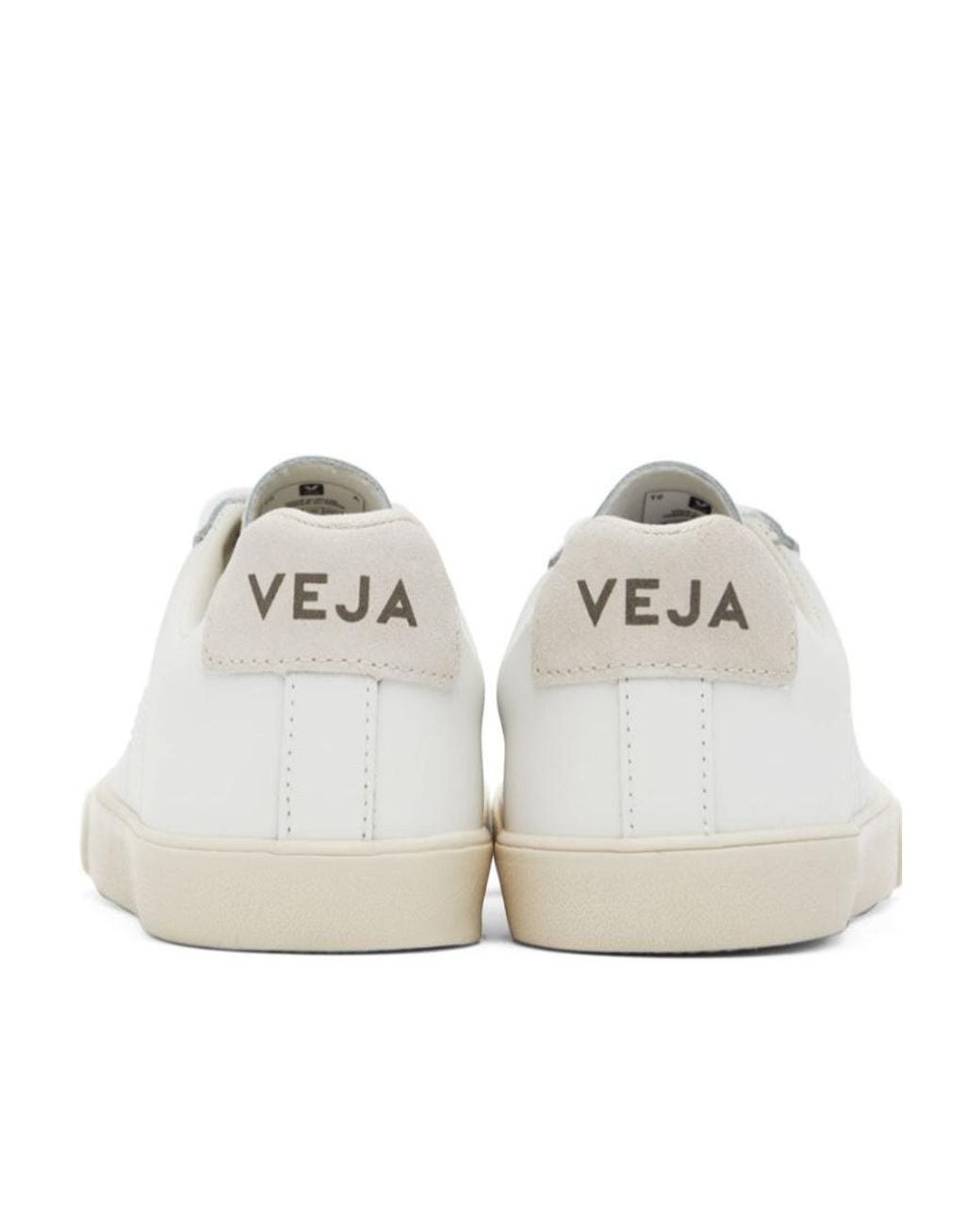 Veja White Esplar Logo Embroidered Low-Top Sneakers for men