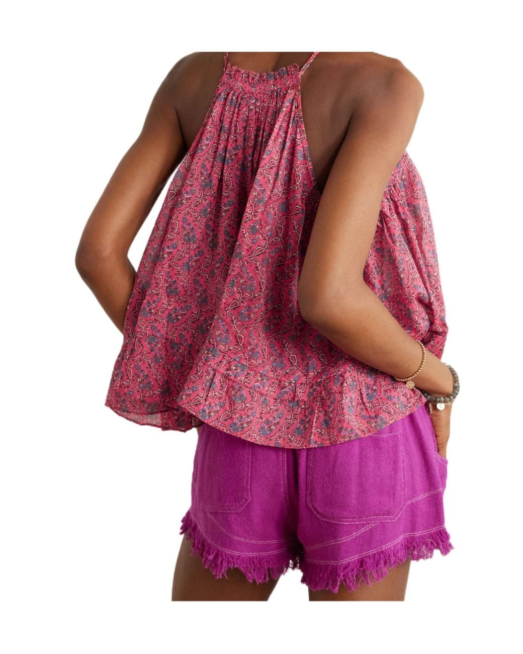 Isabel Marant Red Isabel Marant Étoile Fabino Floral Printed Sleeveless Top