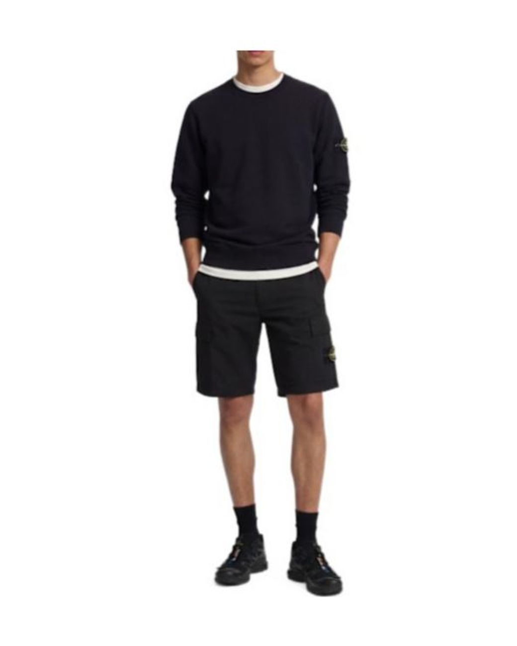 Stone Island White Cotton Sweatshirt for men