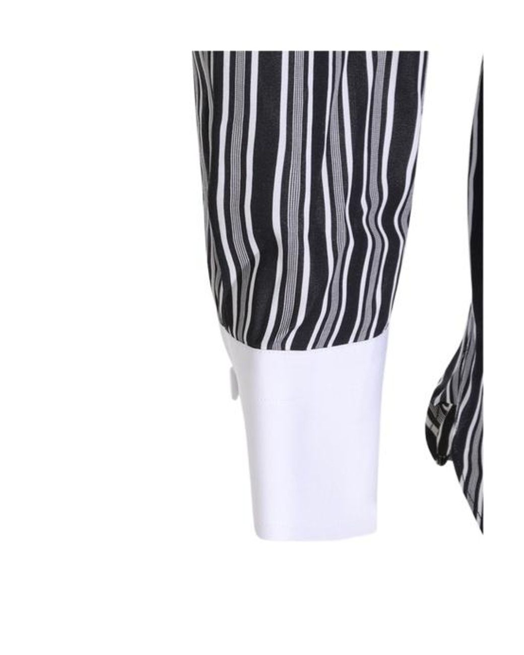 Tom Ford Blue Contrast Collar Striped Shirt for men