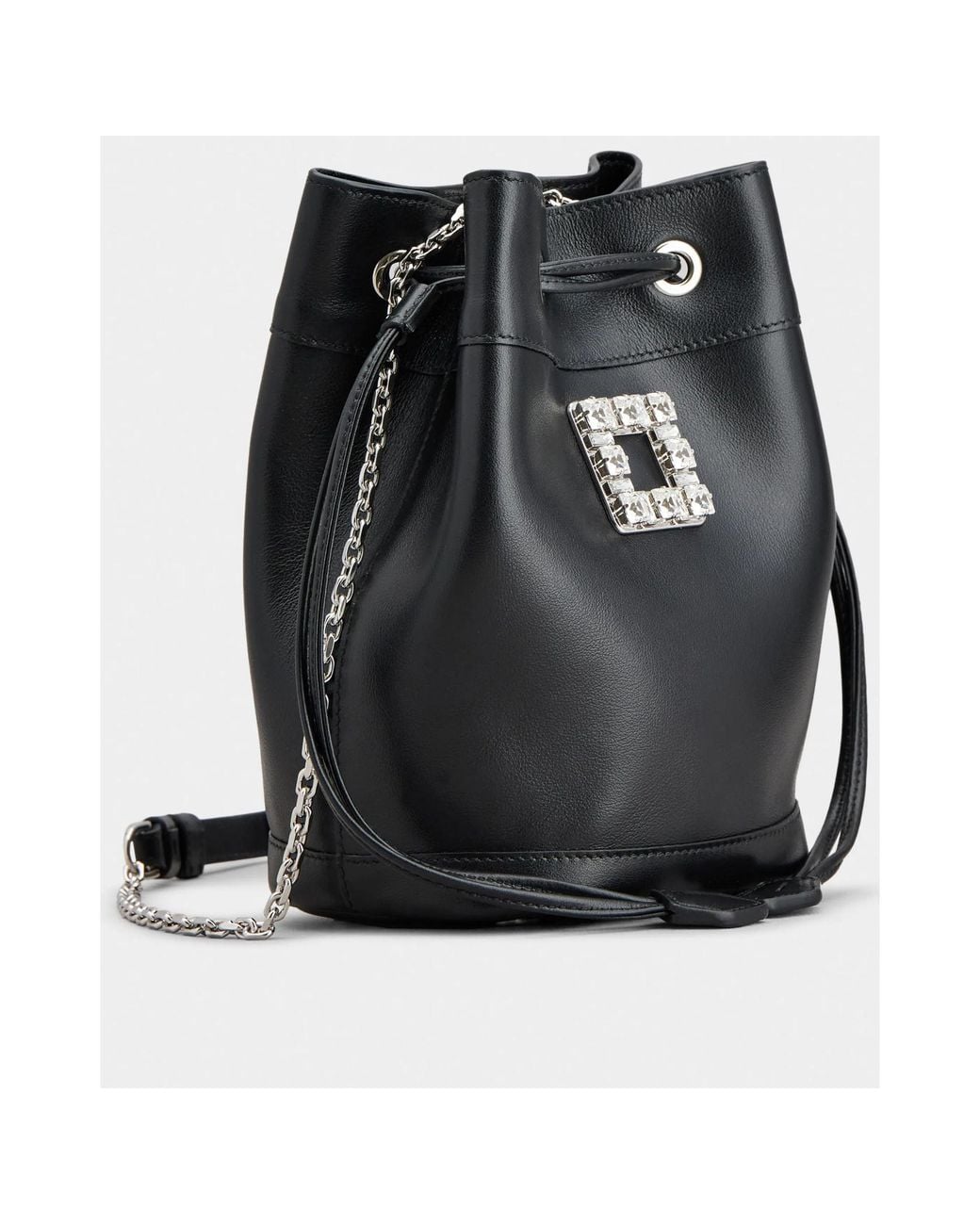 Roger Vivier Black Très Vivier Bucket Bag
