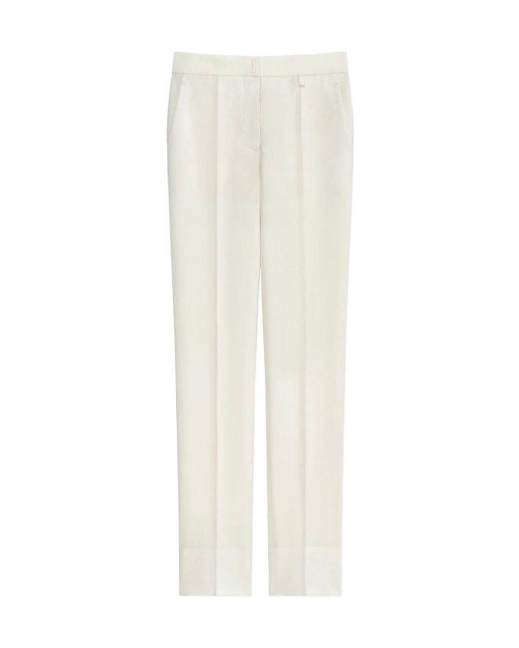Givenchy White Straight Leg Tailored Trousers