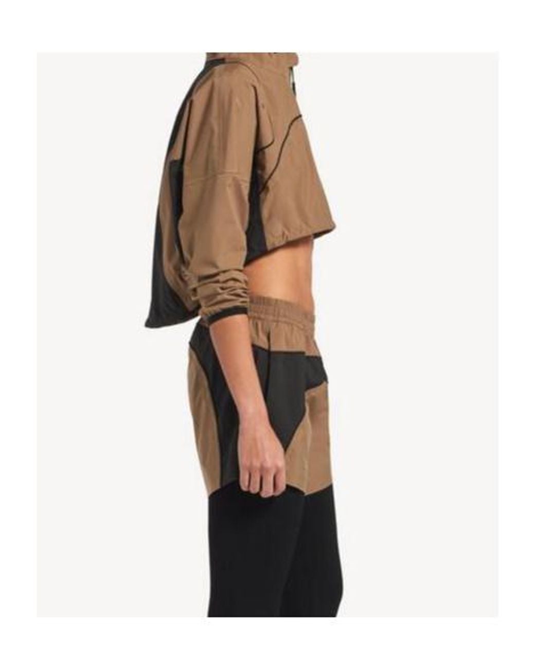 Balenciaga Brown Technical Cropped Jacket
