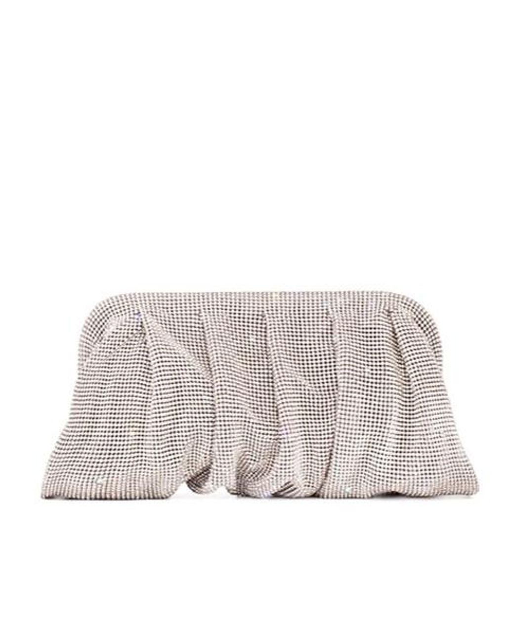 Benedetta Bruzziches Gray Venus La Grande Crystal Clutch Bag