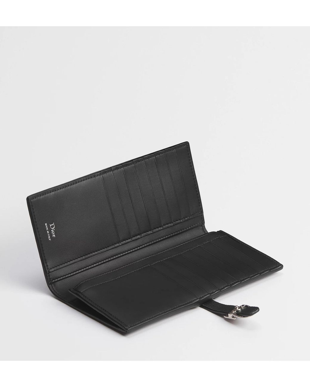 Dior Black Normandie Long Bifold Wallet for men