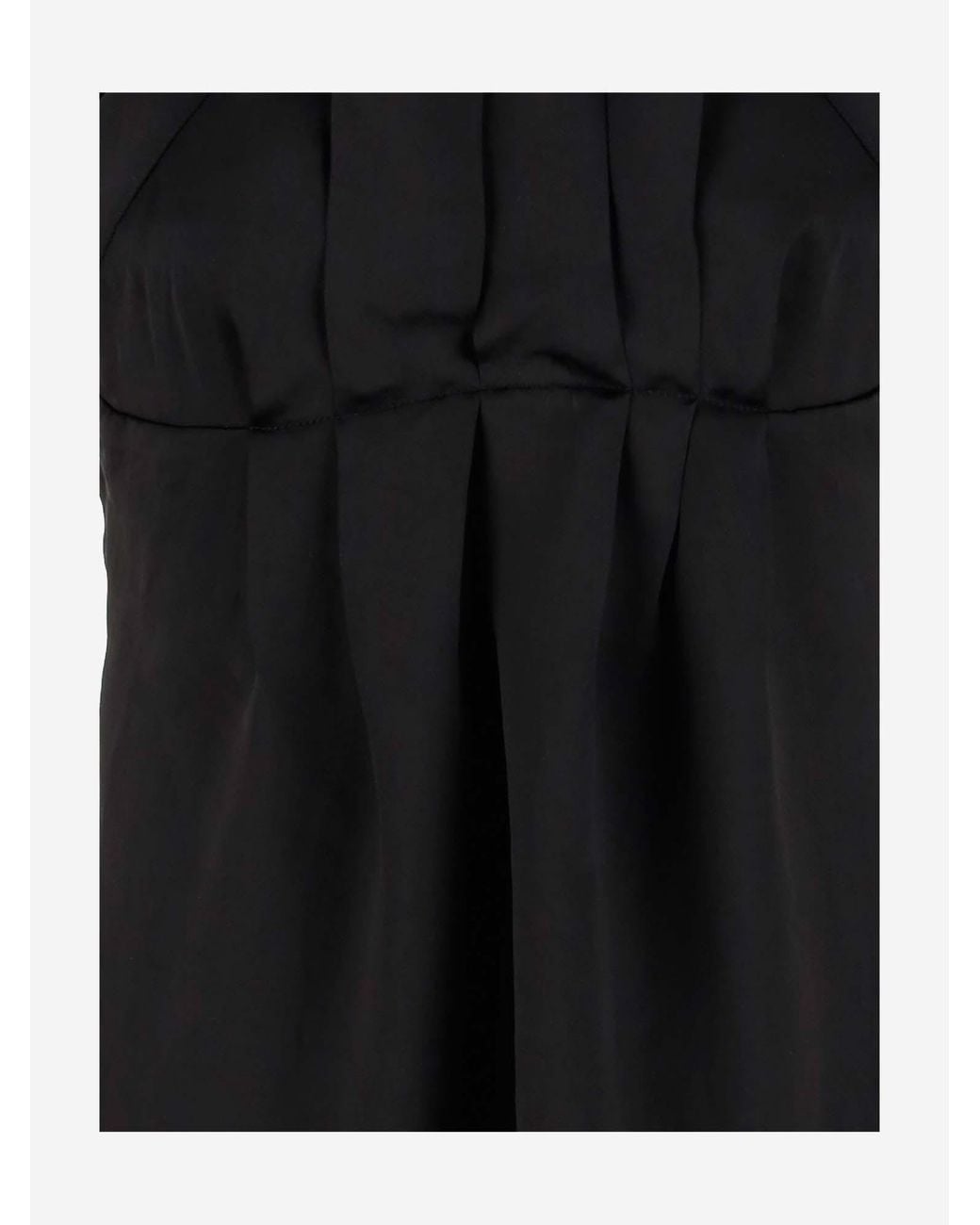 Jil Sander Black Pleated Vest Top