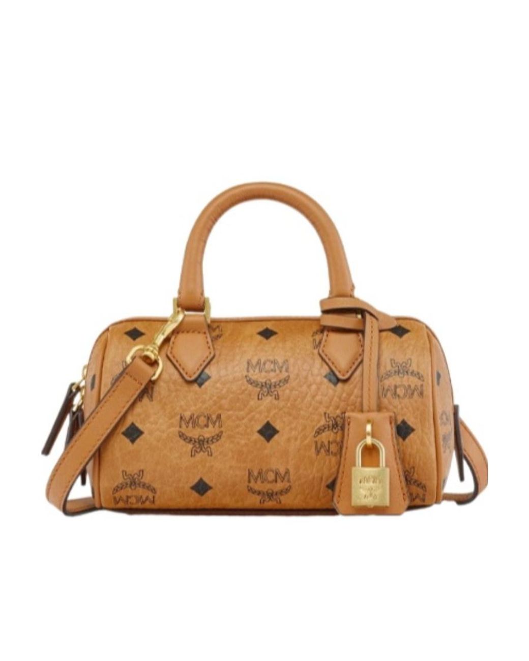 MCM Brown Ella Boston Mini Tote Bag