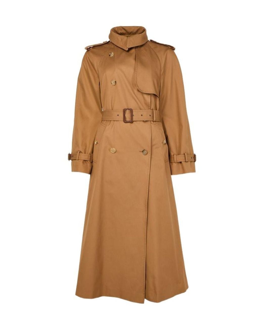 Chloé Brown High-Necked Long-Sleeved Trench Coat
