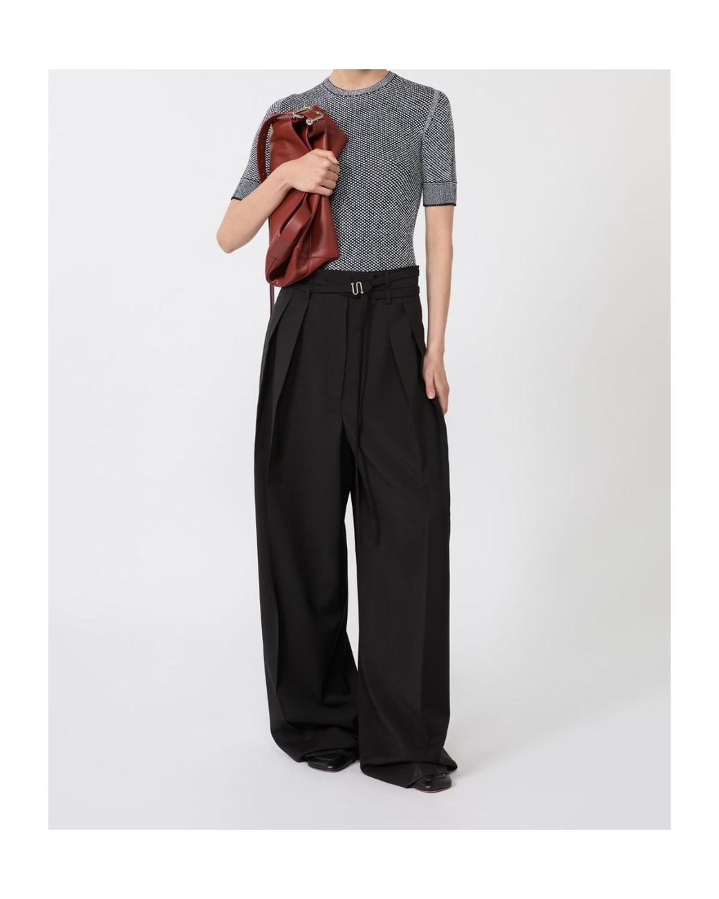 Sportmax Black Spxbautta Wide-Fit Trousers