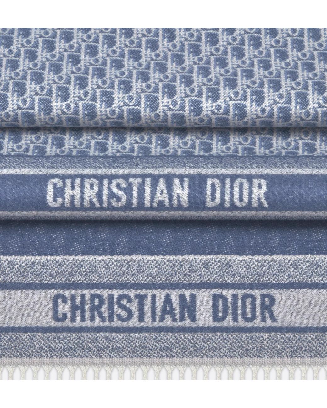 Dior Blue Oblique Scarf