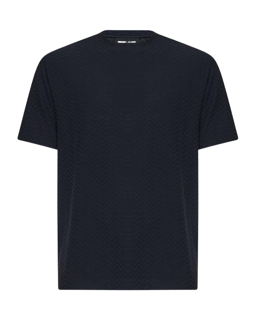 Chevron R Giorgio Armani Chevron-Knit T-Shirt in Blue for Men | Lyst