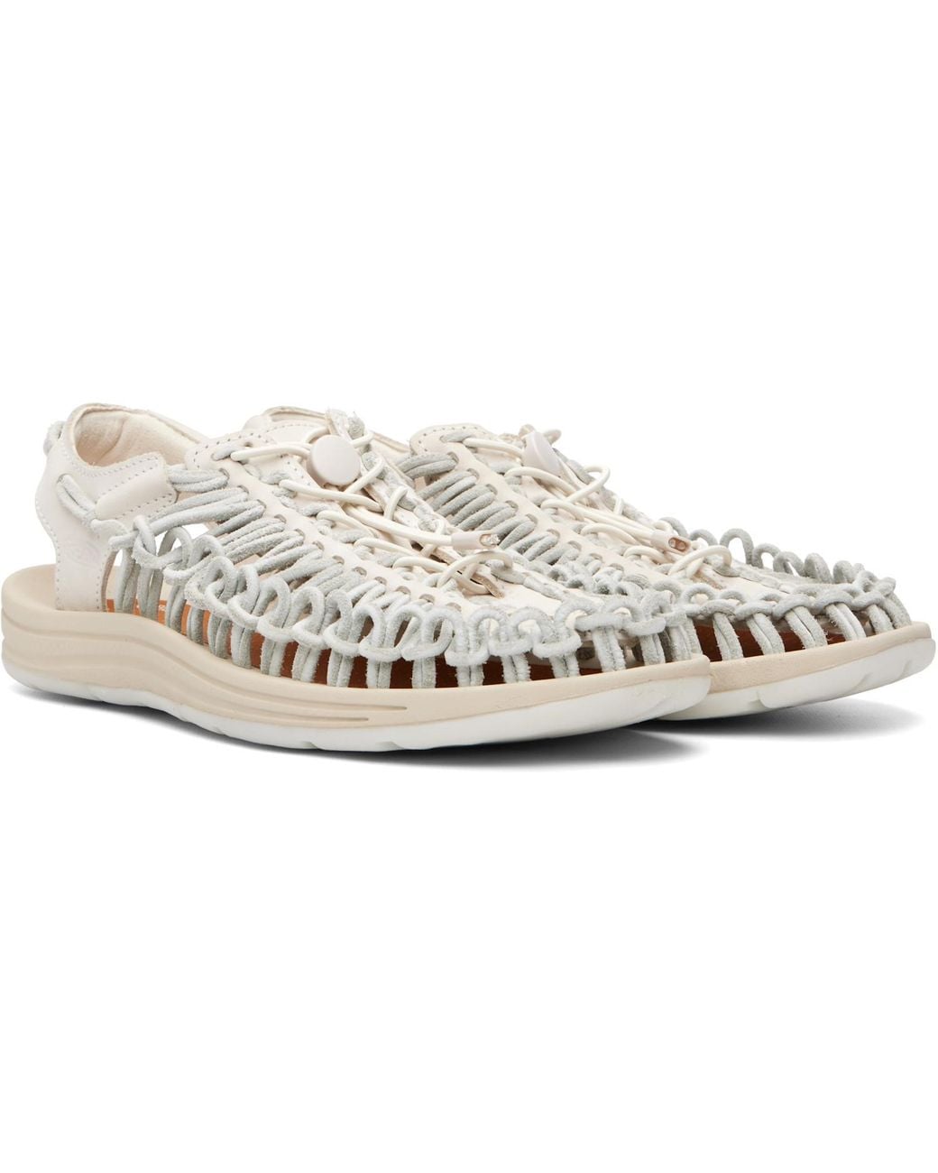 Keen White Woven Quicklace Sandals Sneakers for men