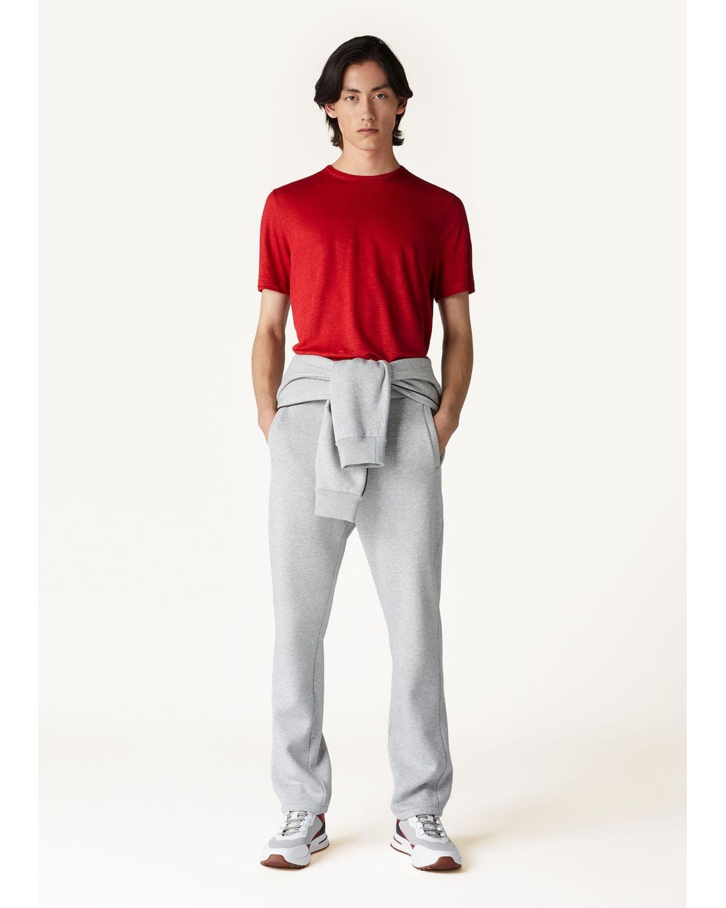 Loro Piana Red Open-Necked Shirt for men