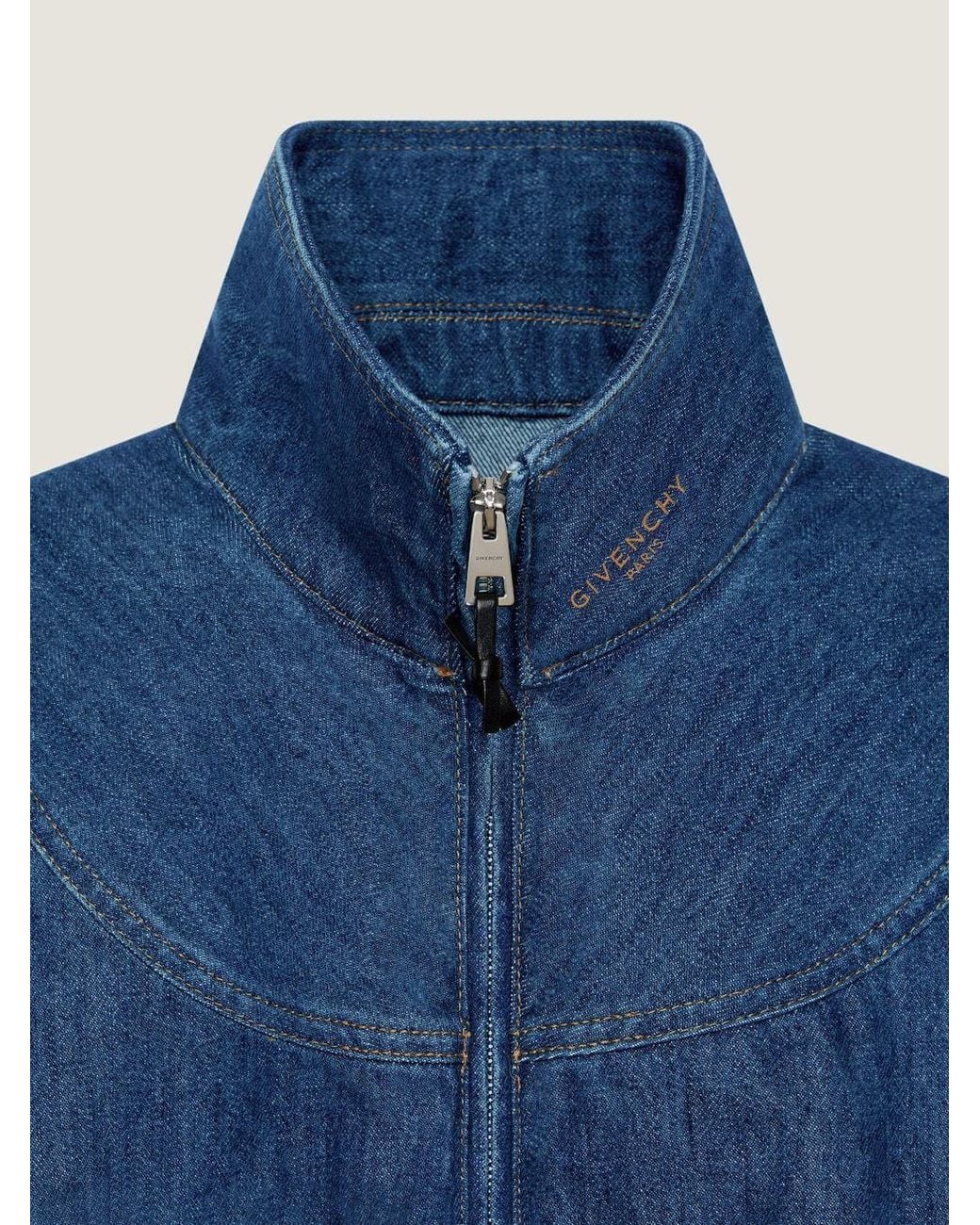 Givenchy Blue Denim Bomber Jacket