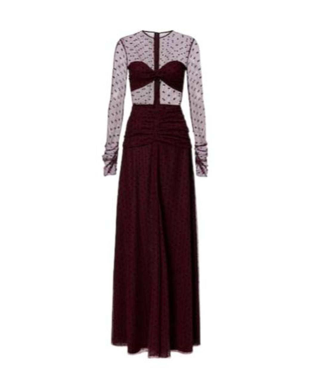 Rebecca Vallance Purple Barbera Point D'Esprit Tulle Gown