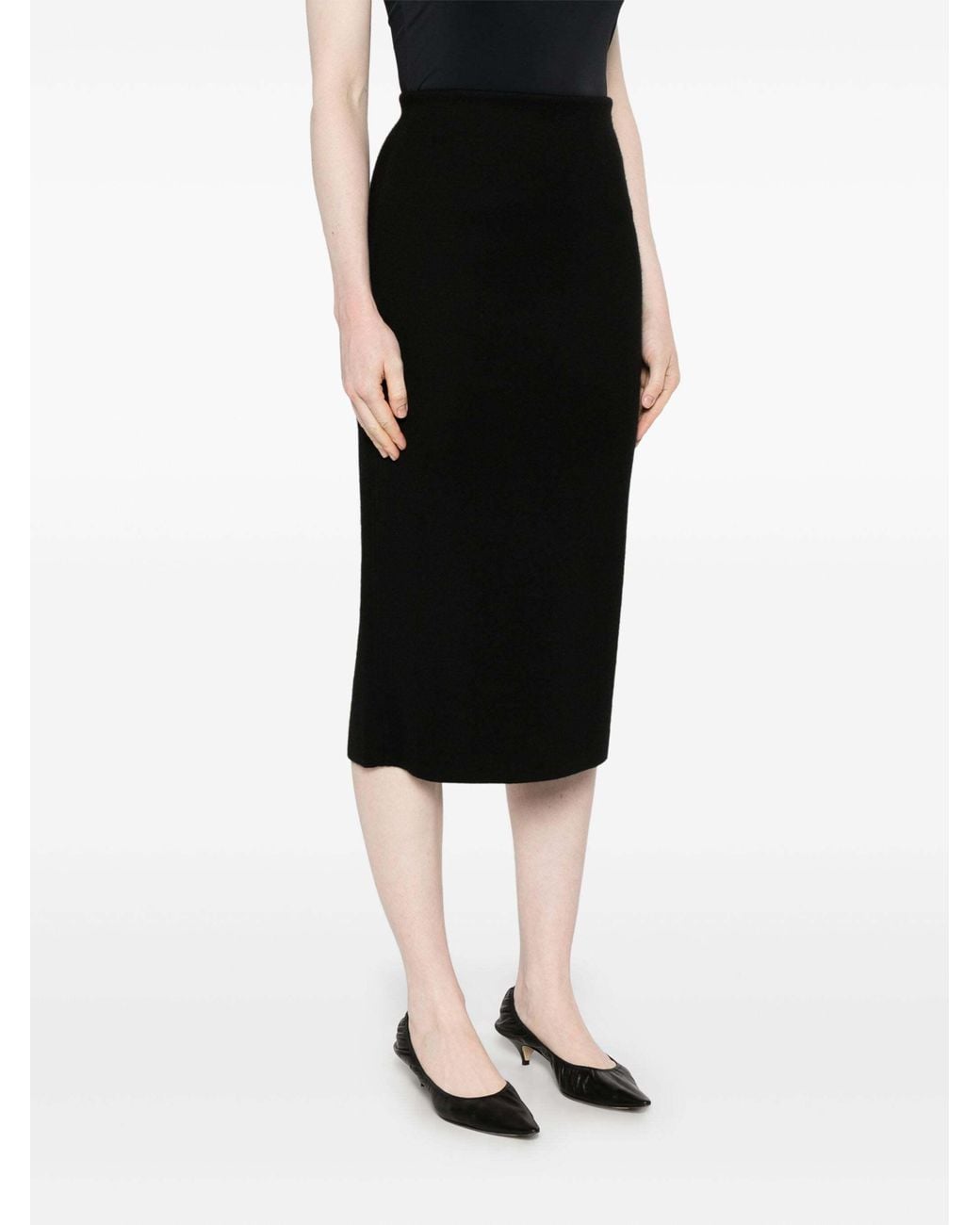 The Row Black Ikko Midi Skirt